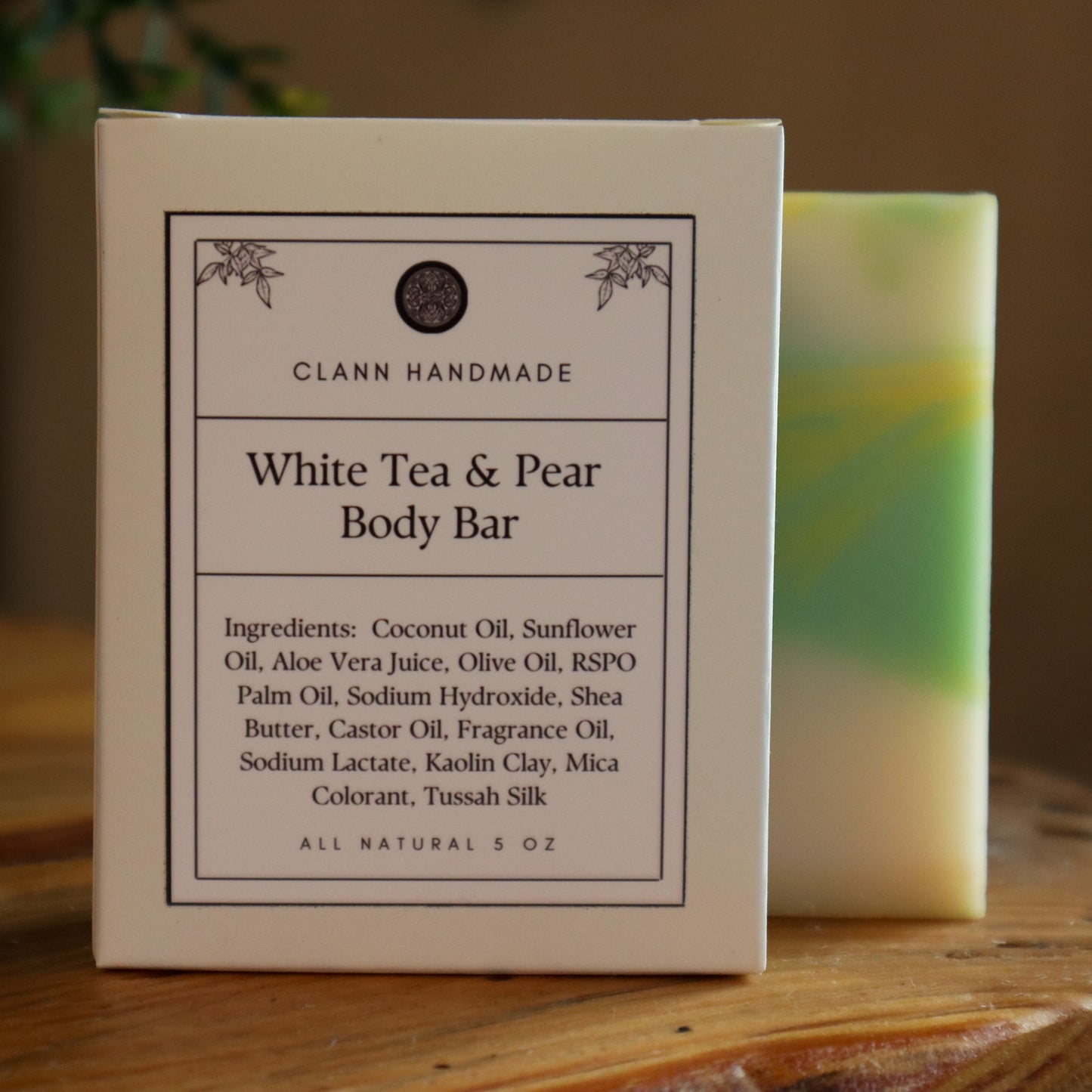 White Tea & Pear w/Aloe Body Bar