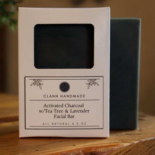 Activated Charcoal Tea Tree, Lavender & Aloe Facial Soap