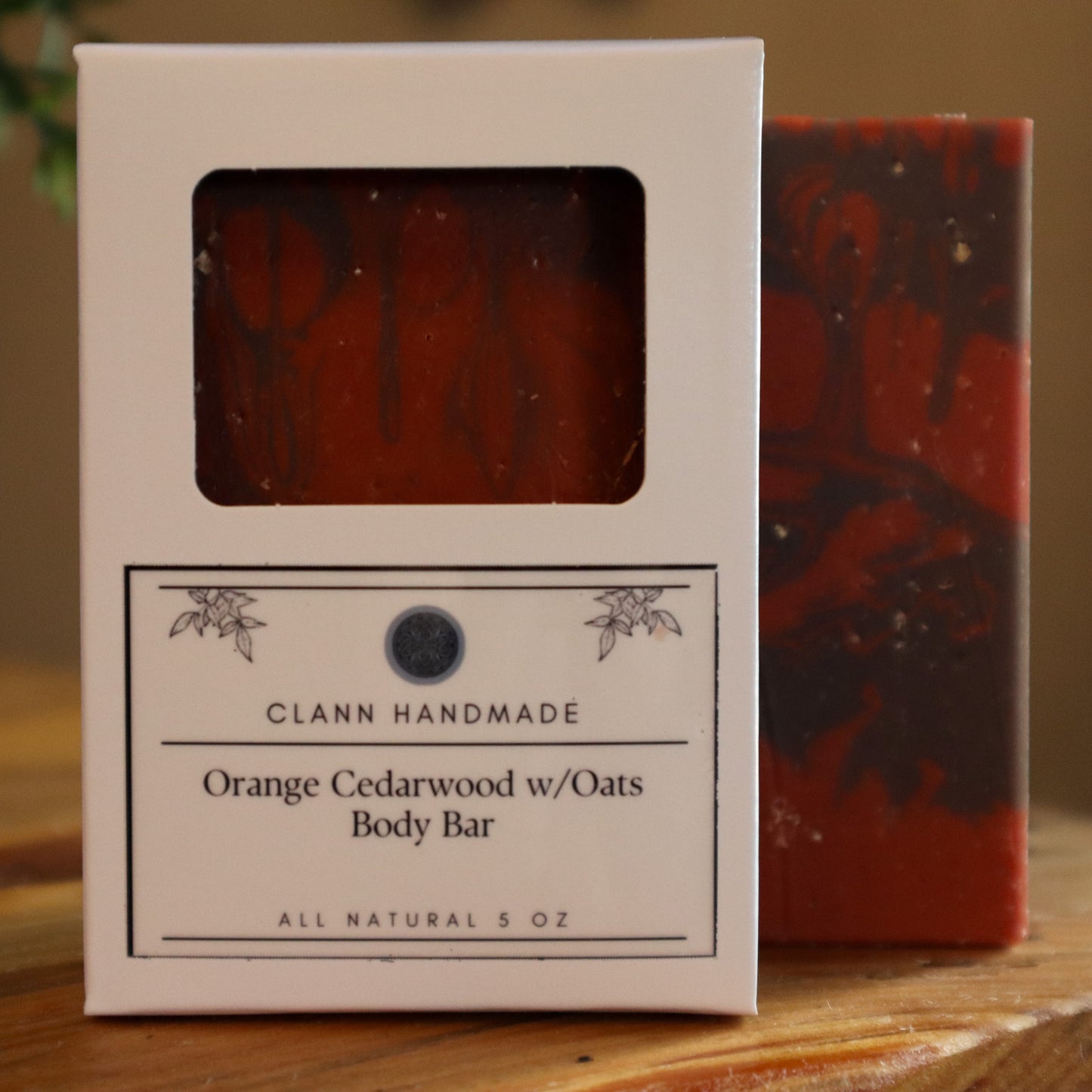 Orange Cedarwood w/Oatmeal Men's Body Bar